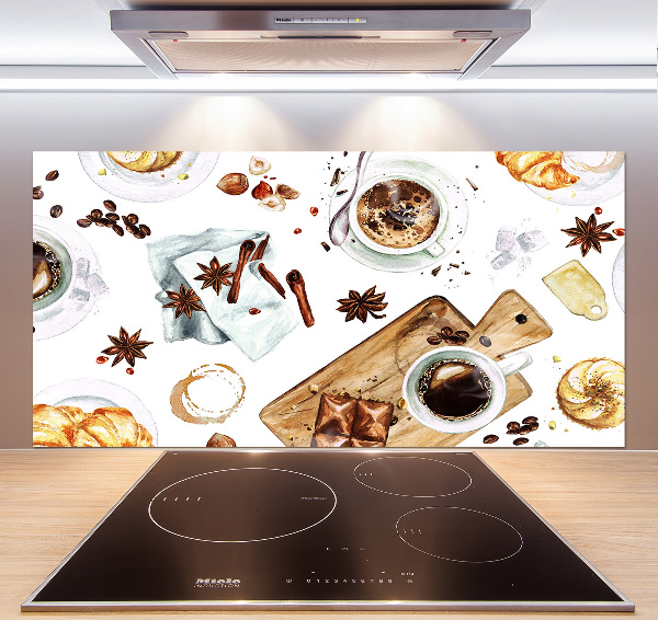 Glasrückwand für die küche Morgenkaffee