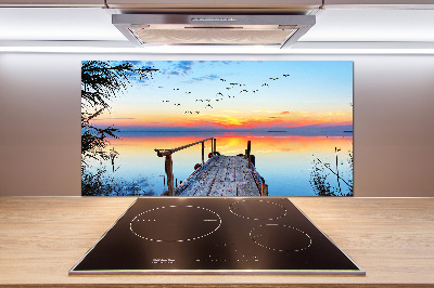 Küchen wandpaneel Pier am See