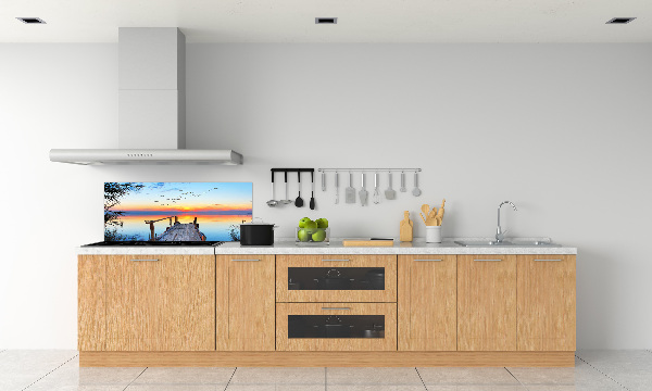 Küchen wandpaneel Pier am See