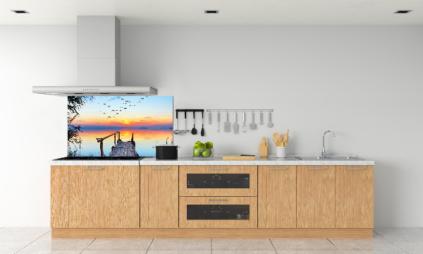 Küchen wandpaneel Pier am See