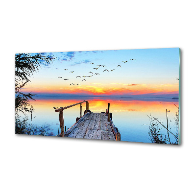 Küchen wandpaneel Pier am See