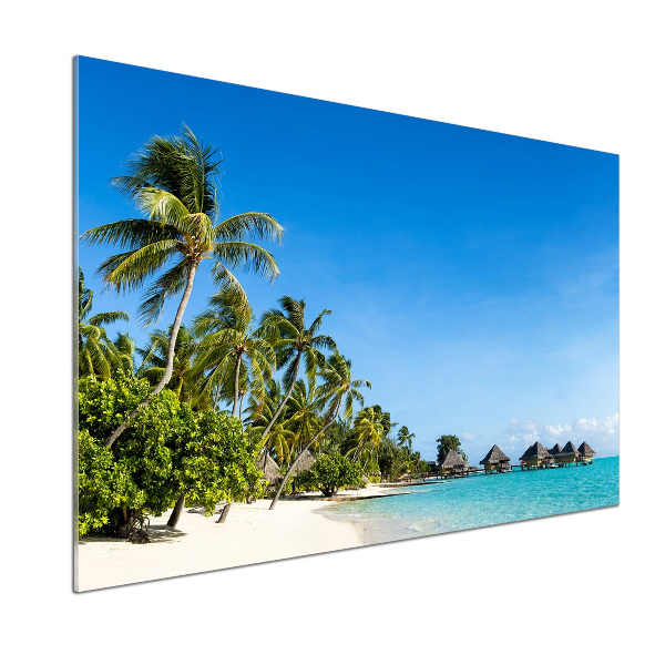 Glasrückwand für die küche Karibikstrand