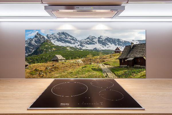 Glasrückwand für die küche Weiden im Tatra-Gebirge