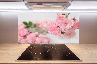 Glasrückwand für die küche Wildrosen