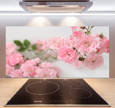 Glasrückwand für die küche Wildrosen