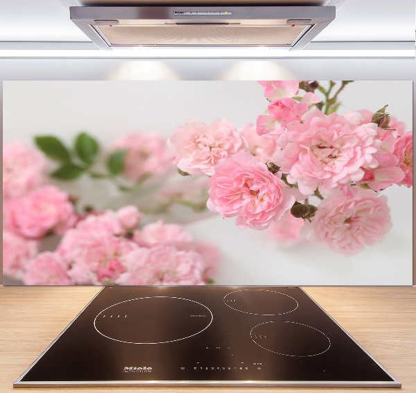 Glasrückwand für die küche Wildrosen