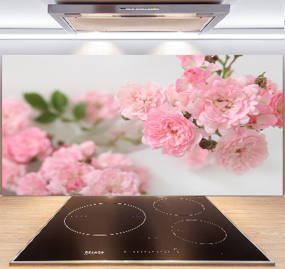 Glasrückwand für die küche Wildrosen