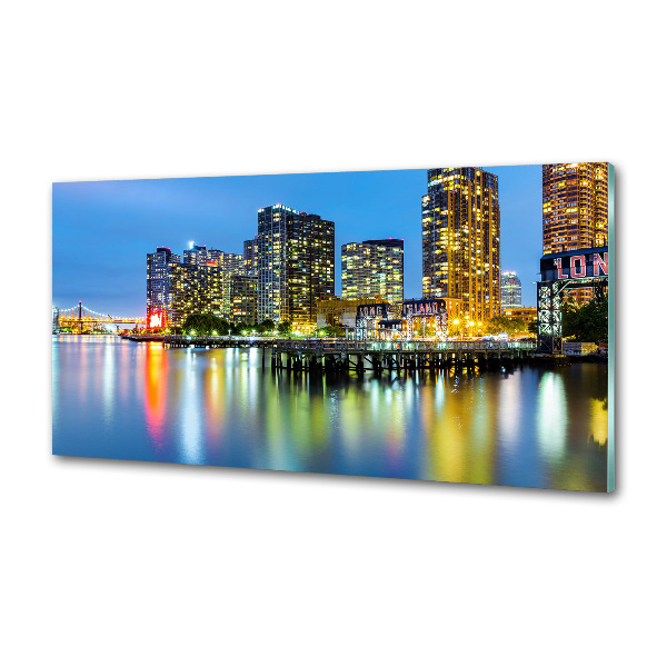 Küchen wandpaneel New York bei Nacht