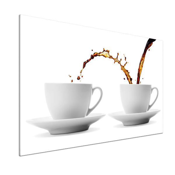 Glasrückwand für die küche Kaffee eingeschenkt