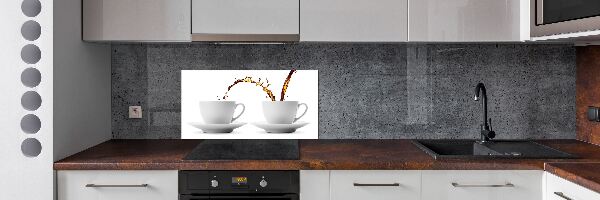 Glasrückwand für die küche Kaffee eingeschenkt