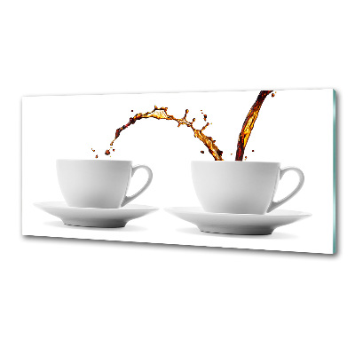 Glasrückwand für die küche Kaffee eingeschenkt