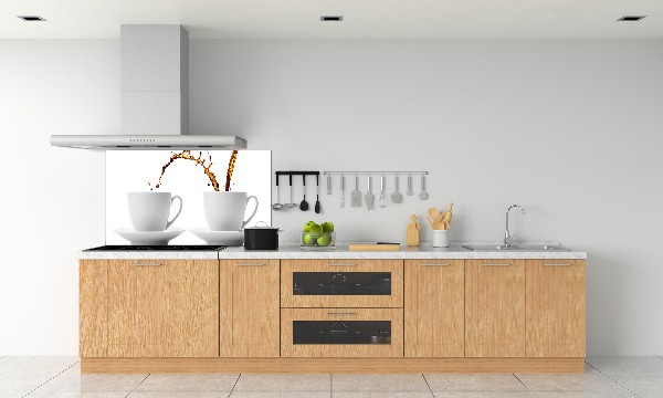 Glasrückwand für die küche Kaffee eingeschenkt