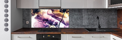 Glasrückwand für die küche Getrocknete Mohnblumen