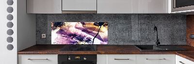 Glasrückwand für die küche Getrocknete Mohnblumen