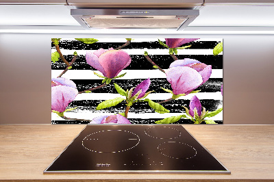 Küchen wandpaneel Gestreifte Magnolie