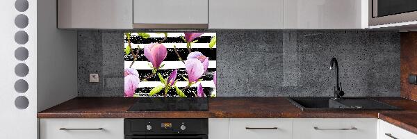 Küchen wandpaneel Gestreifte Magnolie