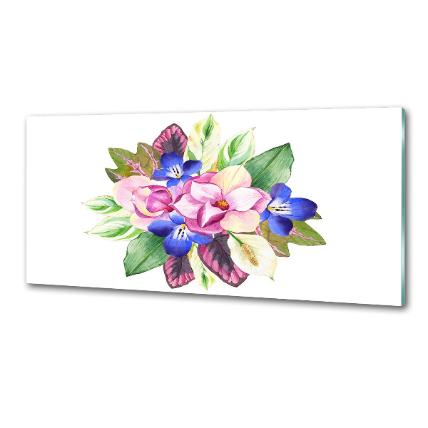 Glasrückwand für die küche Ein Blumenstrauß