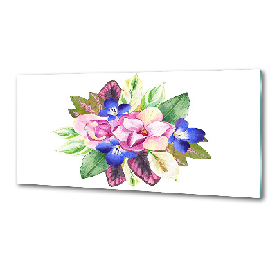 Glasrückwand für die küche Ein Blumenstrauß