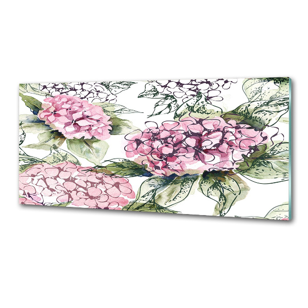 Platte für Küchenrückwand Hortensie