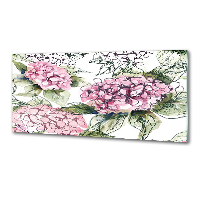 Platte für Küchenrückwand Hortensie