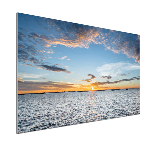 Glasrückwand für die küche Dämmerung am Meer