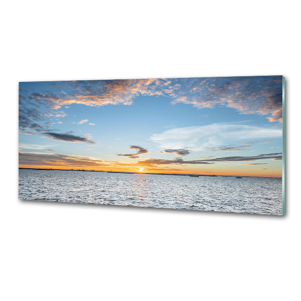 Glasrückwand für die küche Dämmerung am Meer