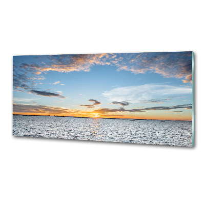 Glasrückwand für die küche Dämmerung am Meer