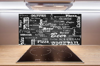 Glasrückwand für die küche Speisekarte