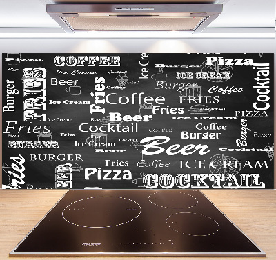 Glasrückwand für die küche Speisekarte