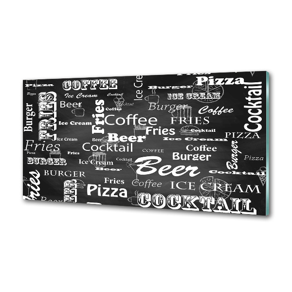 Glasrückwand für die küche Speisekarte