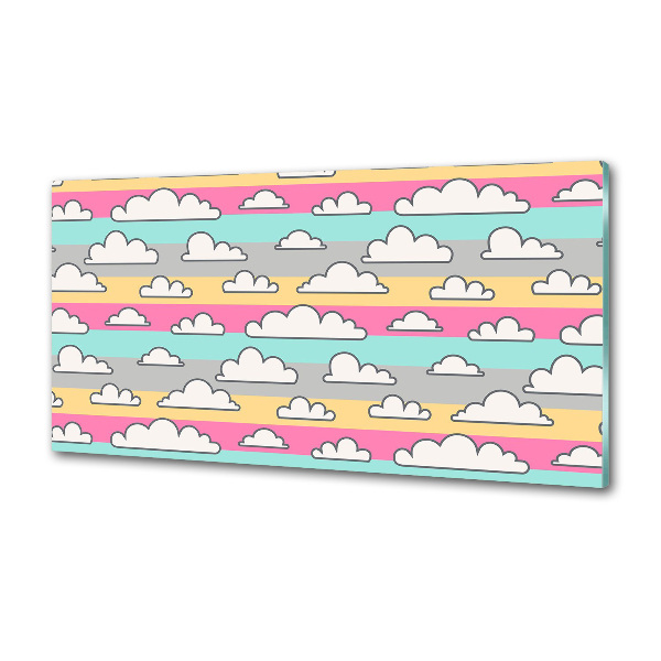 Glasrückwand für die küche Wolken