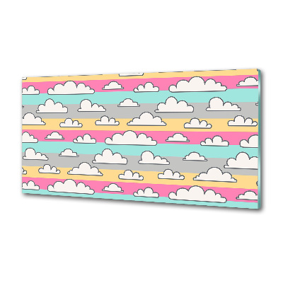 Glasrückwand für die küche Wolken