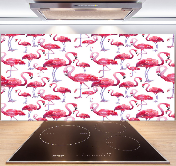 Küchen wandpaneel Flamingos