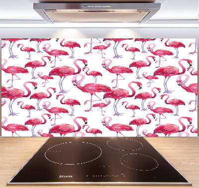 Küchen wandpaneel Flamingos