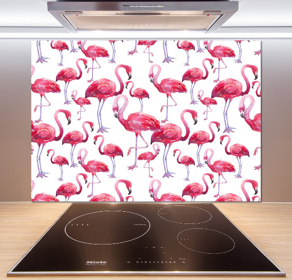 Küchen wandpaneel Flamingos