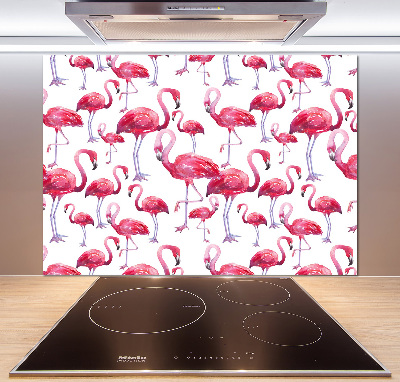 Küchen wandpaneel Flamingos