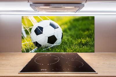 Glasrückwand für die küche Der Ball ist im Tor