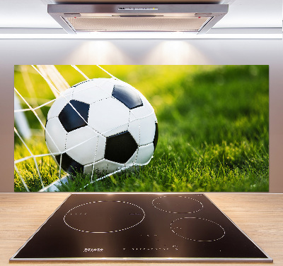 Glasrückwand für die küche Der Ball ist im Tor