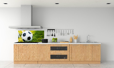 Glasrückwand für die küche Der Ball ist im Tor