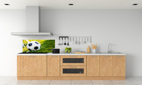 Glasrückwand für die küche Der Ball ist im Tor