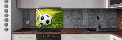 Glasrückwand für die küche Der Ball ist im Tor