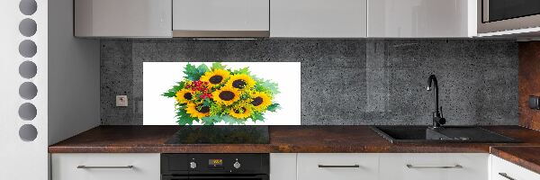 Platte für Küchenrückwand Ein Strauß Sonnenblumen