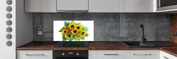 Platte für Küchenrückwand Ein Strauß Sonnenblumen