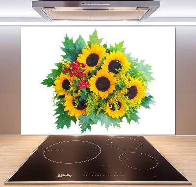 Platte für Küchenrückwand Ein Strauß Sonnenblumen