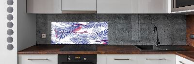 Glasrückwand für die küche Pflanzen und Vögel