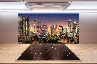 Glasrückwand für die küche Bangkok bei Nacht