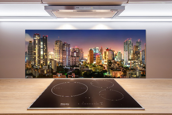 Glasrückwand für die küche Bangkok bei Nacht