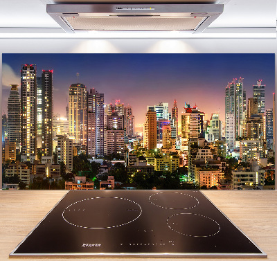 Glasrückwand für die küche Bangkok bei Nacht