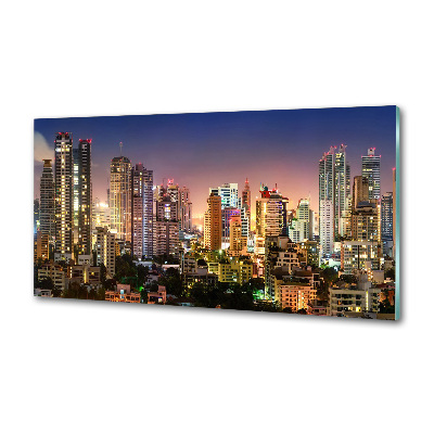 Glasrückwand für die küche Bangkok bei Nacht