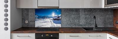 Glasrückwand für die küche Weiden im Tatra-Gebirge